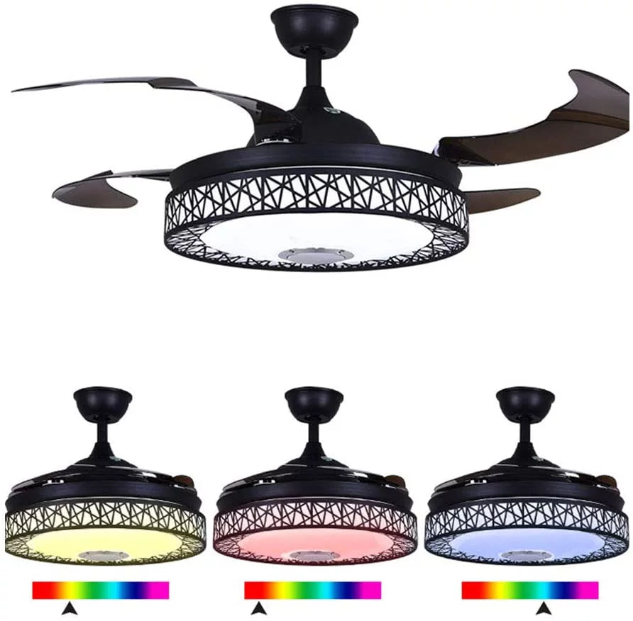 42 Inch Black Ceiling Fan Light with Remote H827