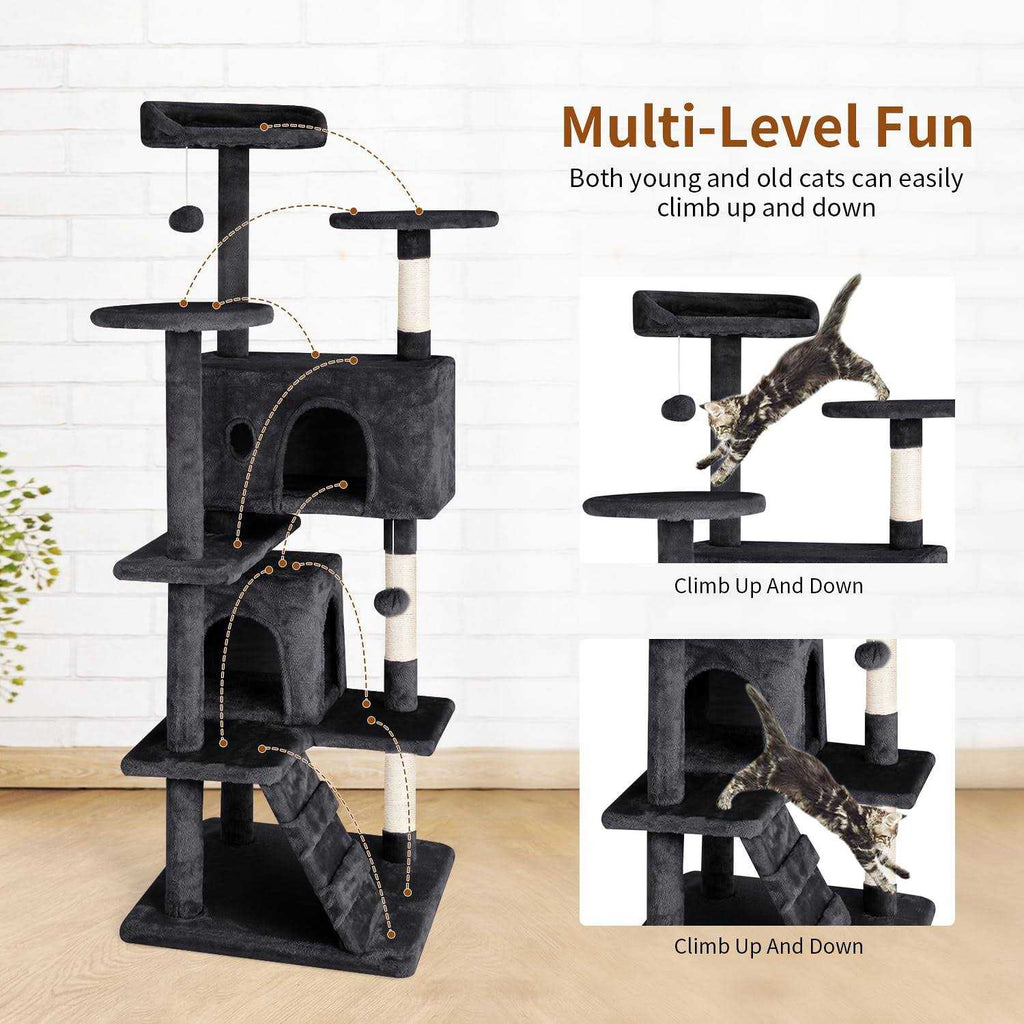 54in Cat Tree with Scratching Post H801