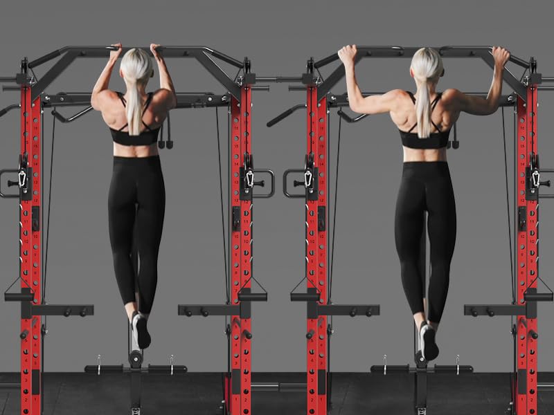 Power Cage with Cable Crossover System for Home Gym O111831