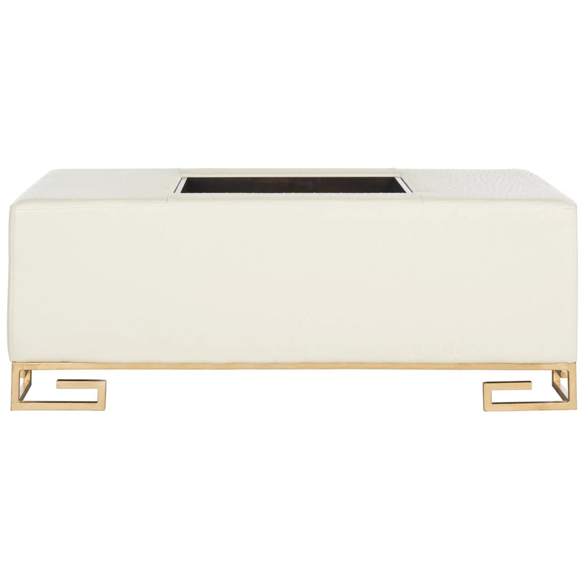 Faux Ostrich Tray Ottoman A443013