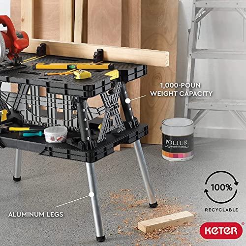 Folding Work Table with Clamps B888980