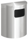 24 Gal Half-Round Metal Trash Can Y5360