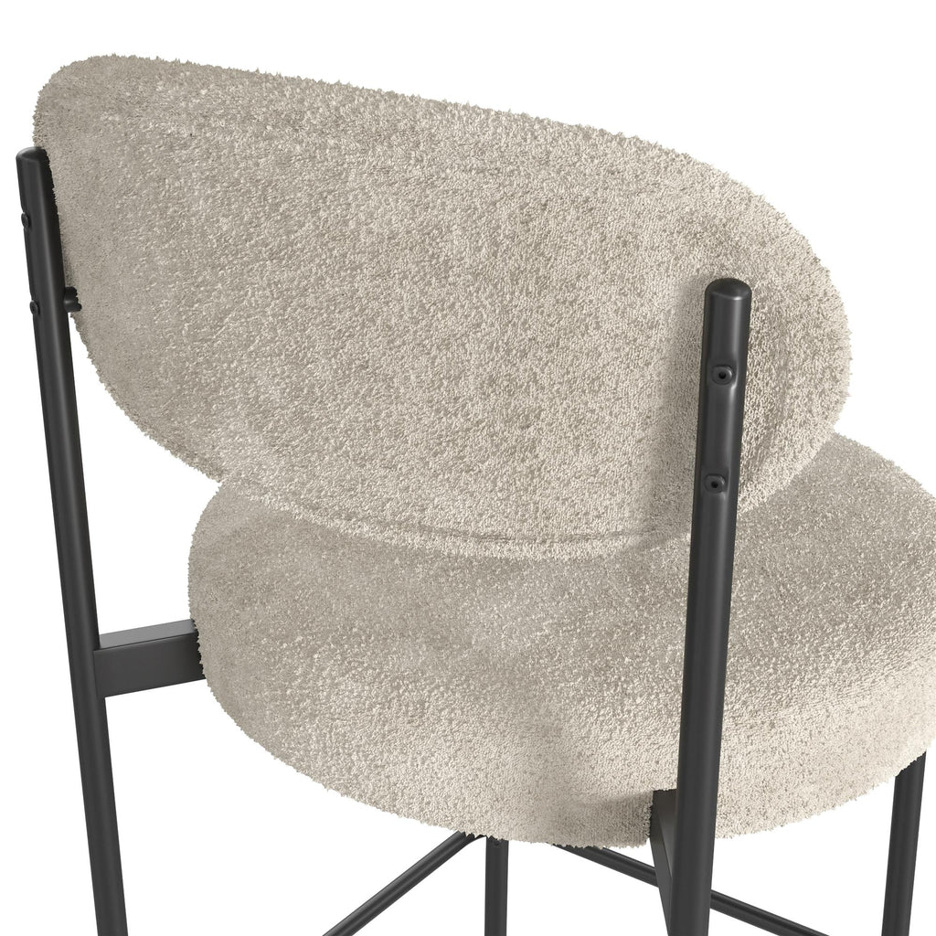 Cream Boucle Counter Stool N219