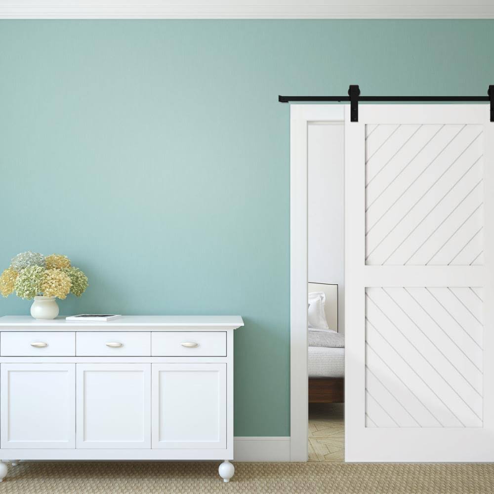 Black Barn Door Hardware Set with 5 ft Track Z295