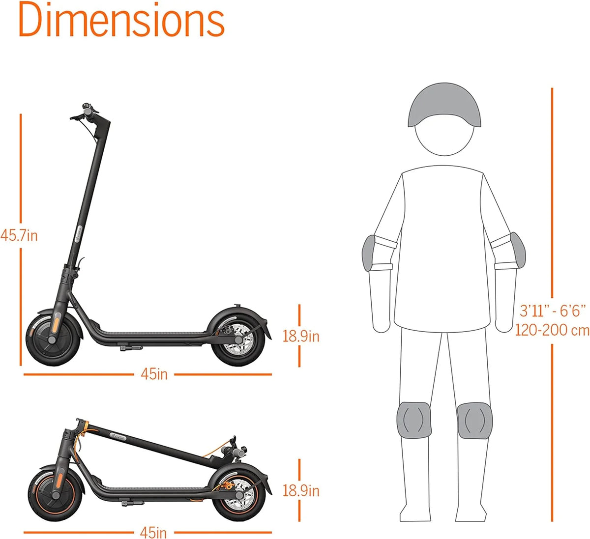 Electric Kick Scooter, 300W Motor, 15.5 mph Max Speed, 10-inch Pneumatic Tire P8845