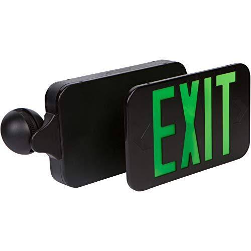 Micro Combo LED Exit Emergency Light Black Housing P50811