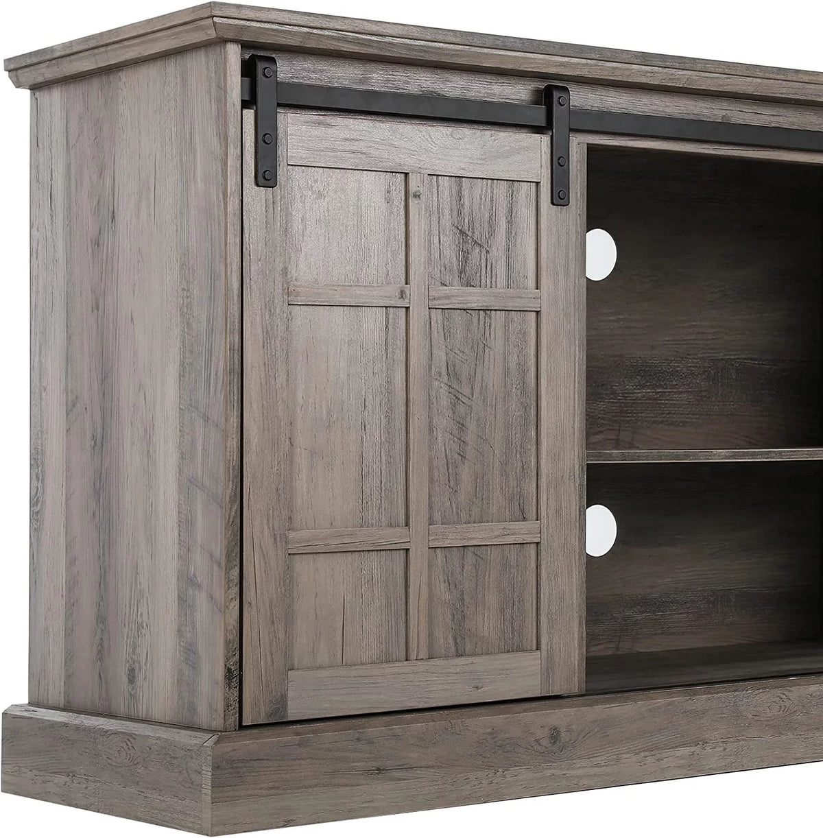 Wash Gray 58" TV Stand with Sliding Barn Door Z616