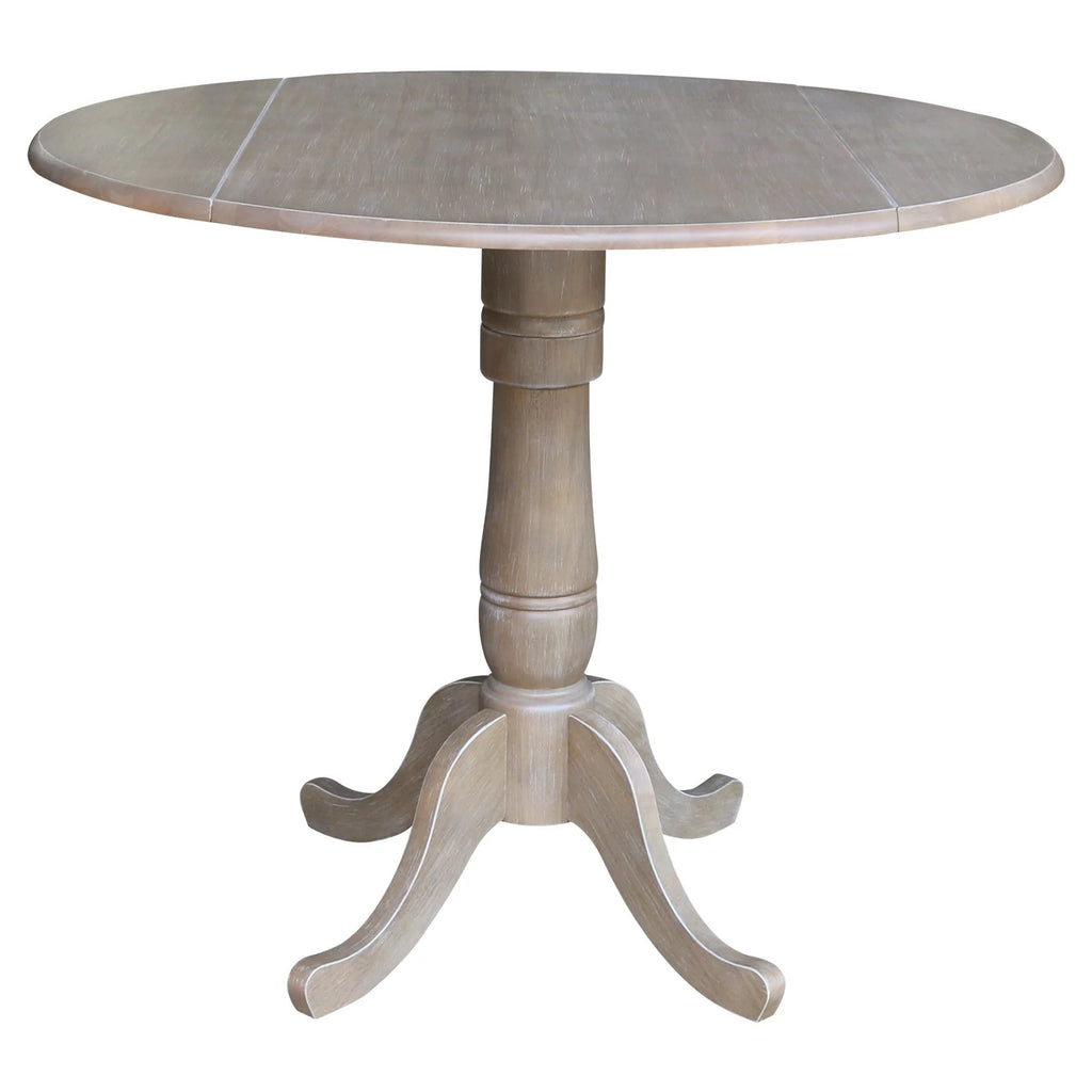 42" Round Dual Drop Leaf Pedestal Table J497192