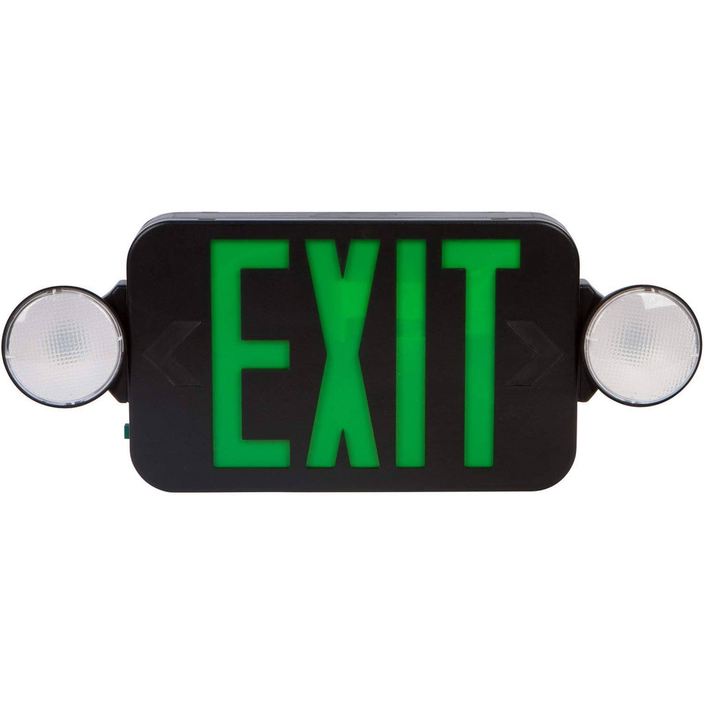 Micro Combo LED Exit Emergency Light Black Housing P50811