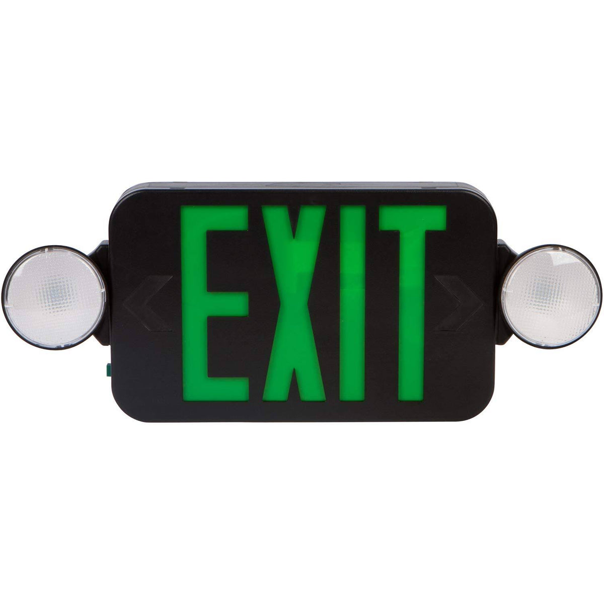 Micro Combo LED Exit Emergency Light Black Housing P50811