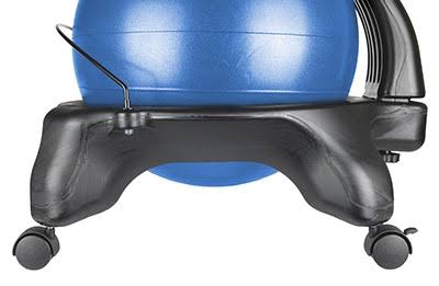 Blue Plastic Mobile Ball Chair with Back O88208