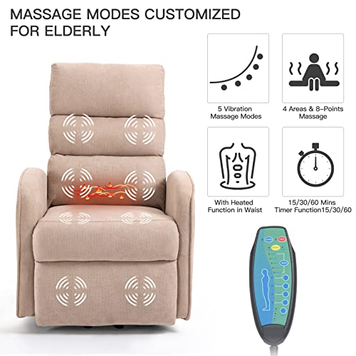 Black PU Leather Power Lift Recliner Chair with Remote Control U487148