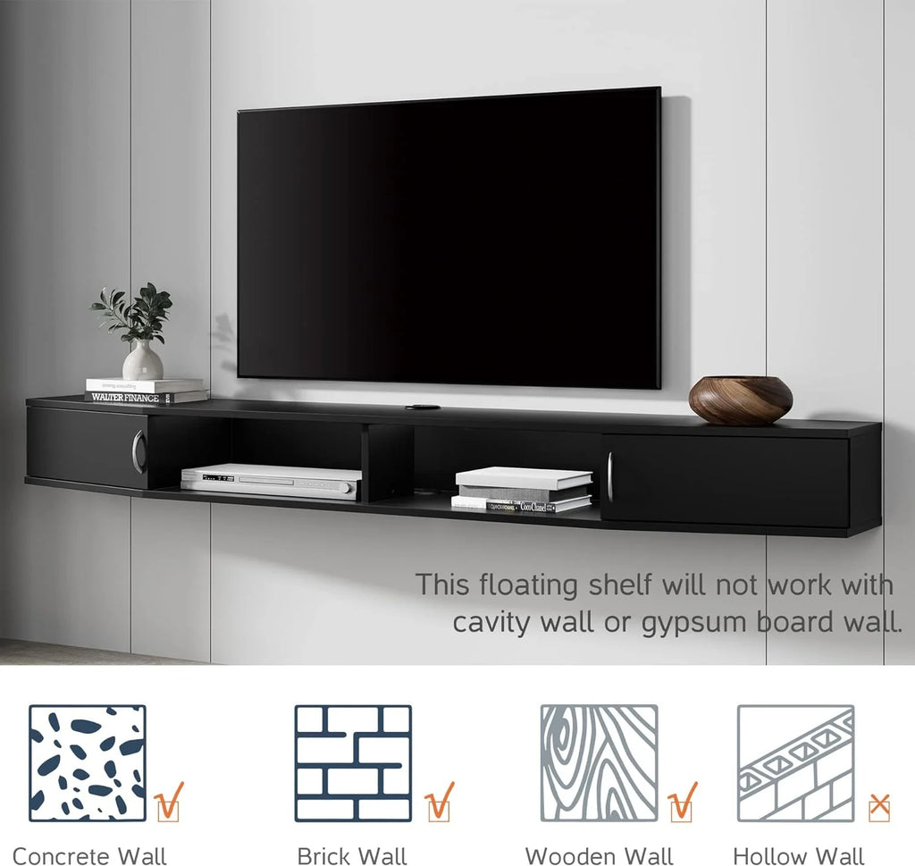 70'' Wall Mounted TV Stand with Cabinet Q5496