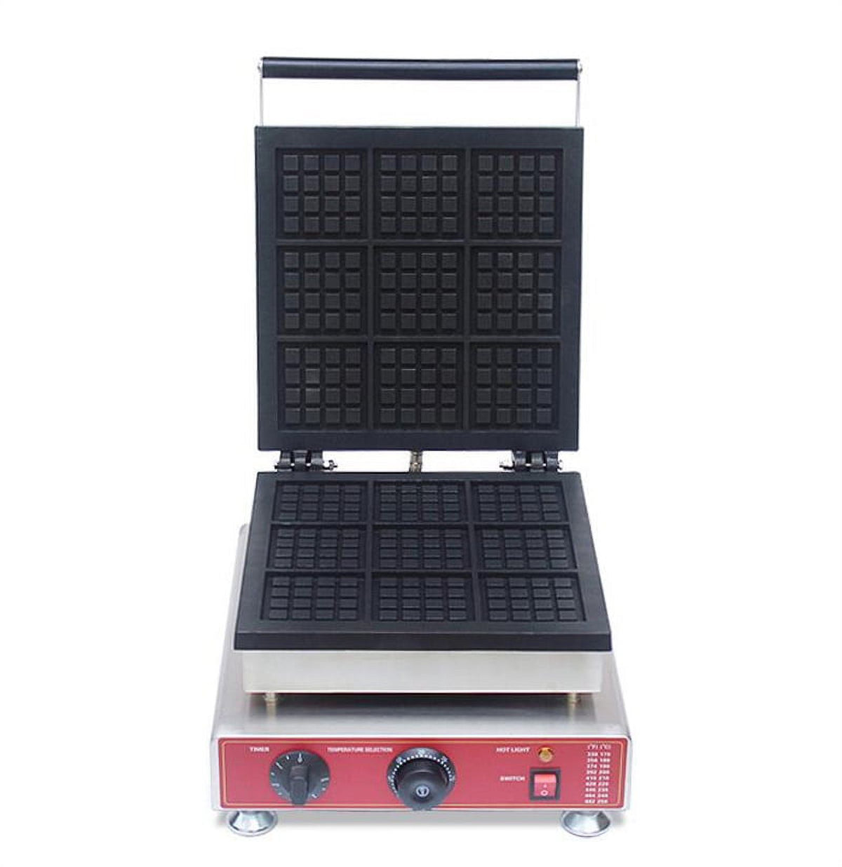 Square Waffle Maker Machine Belgian Waffle Iron Baker X565
