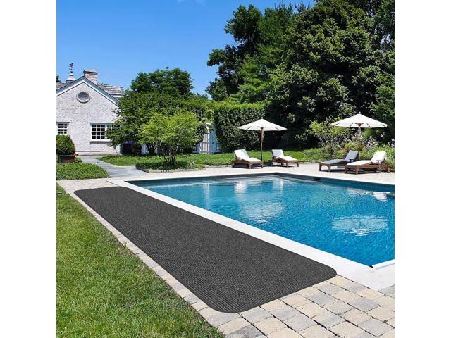 Skid-Resistant Heavy-Duty Carpet Runner - Charcoal Black - 4' x 20' D142193