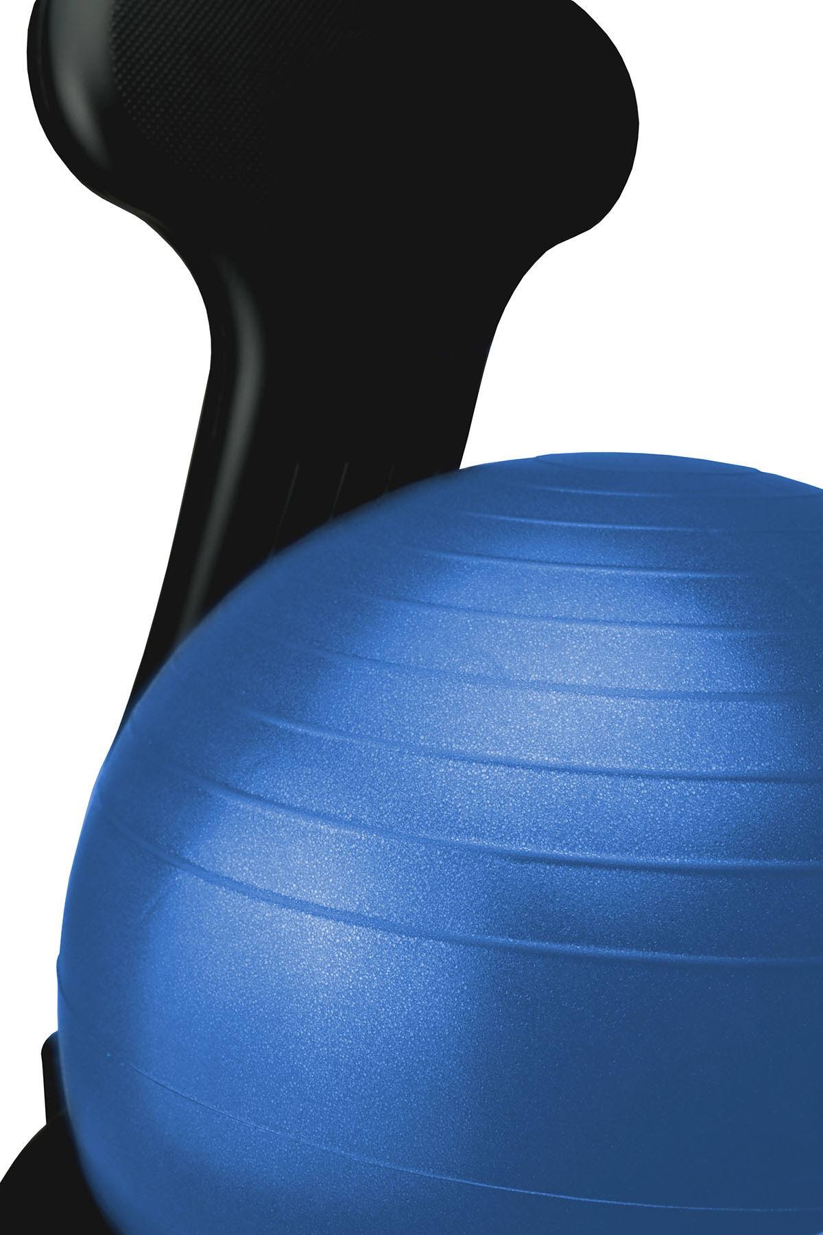 Blue Plastic Mobile Ball Chair with Back O88208