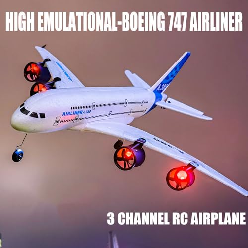 2.4G Remote Control Electric Plane with LED Lights 2 Batteries EPP Airplane F294024