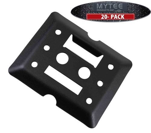 (20 Pack) Black Steel Bolt-on E-Track Tie Down Plates W539