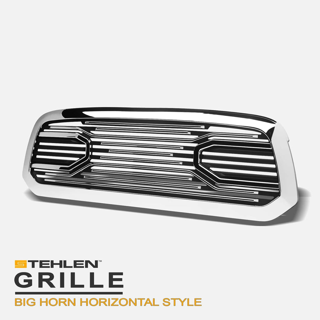 Chrome Front Hood Bumper Grille For Ram 1500 2013-2018 / Classic 2019-2022 D4018