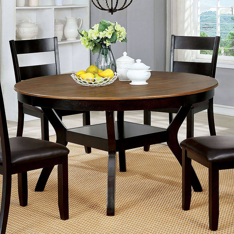 Dark Brown Oak Round Table G8231
