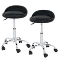 Set of Two Swivel Salon Stool Chair, Black Z588