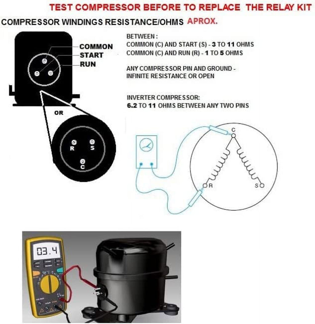 Refrigerator Start Relay & Overload Kit Replacement S8919