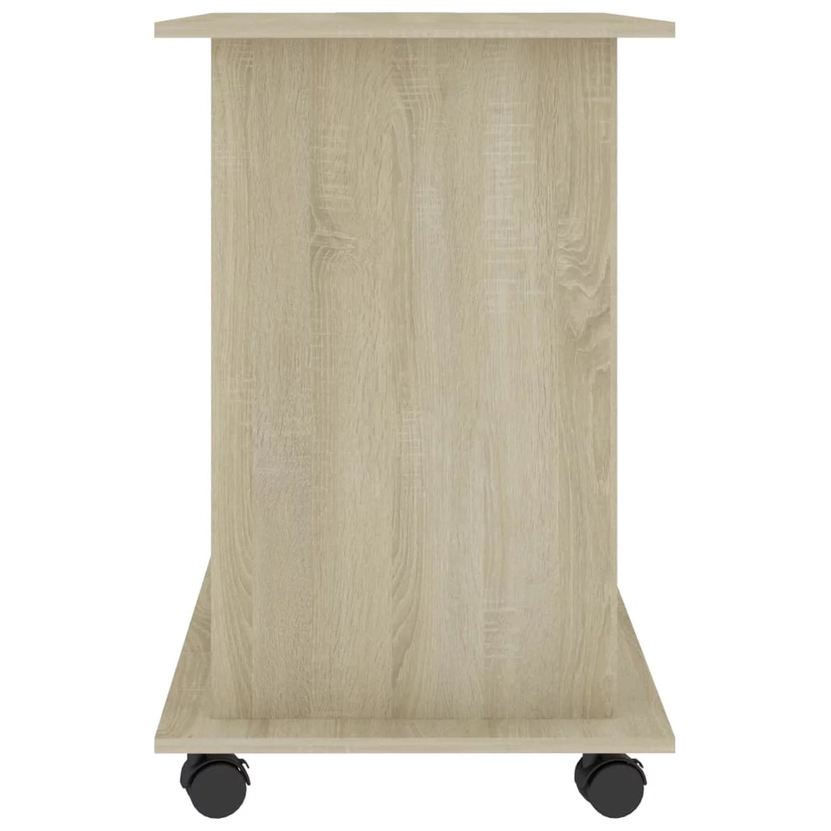 White and Sonoma Oak Computer Desk with Keyboard Tray J3450