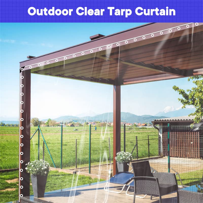 8x8 FT Heavy Duty Clear Vinyl Tarp X29666
