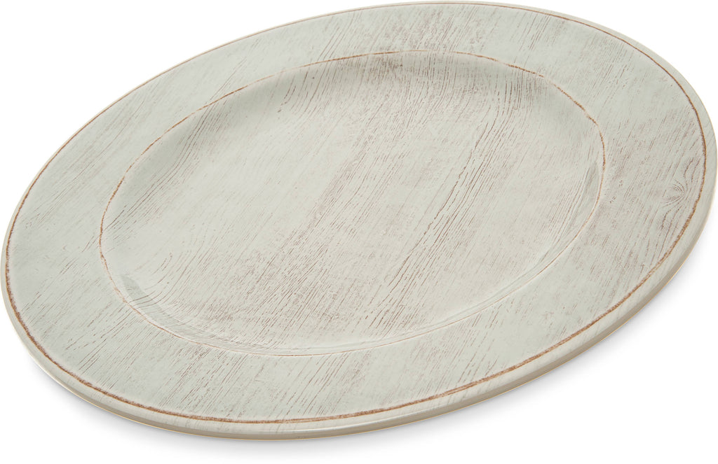 11x22 Buff Round Melamine Plate O907