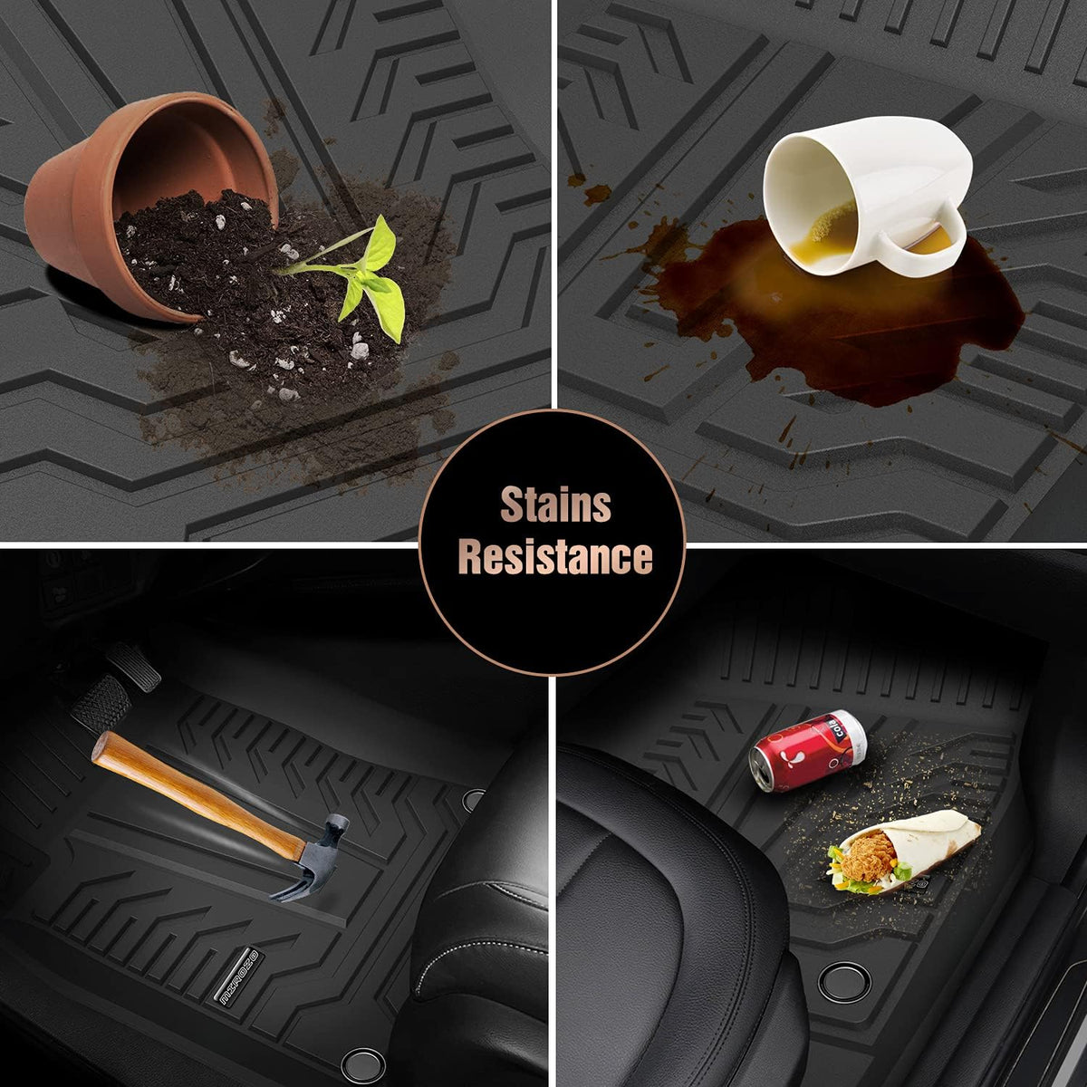 All Weather Front & Rear Row Car Floor Liners M602