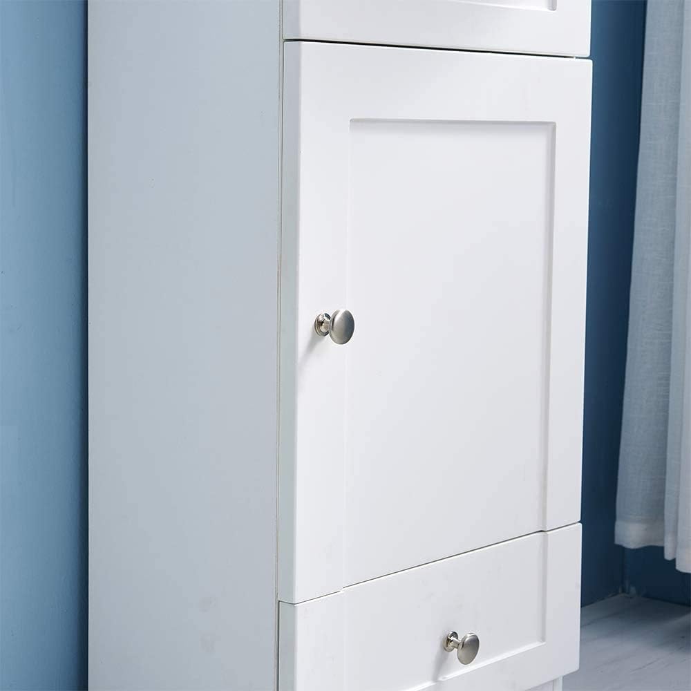 18" White Bathroom Vanity with Sink and 1 Door 1 Drawer I66832