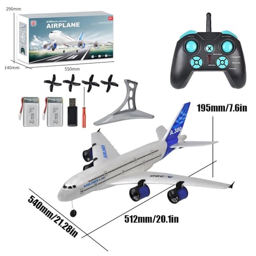 2.4G Remote Control Electric Plane with LED Lights 2 Batteries EPP Airplane F294024