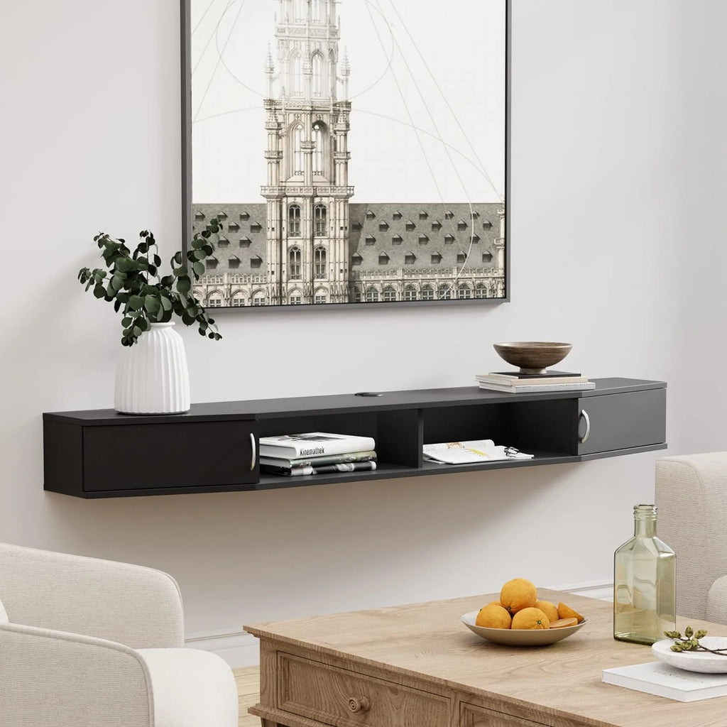 70'' Wall Mounted TV Stand with Cabinet Q5496