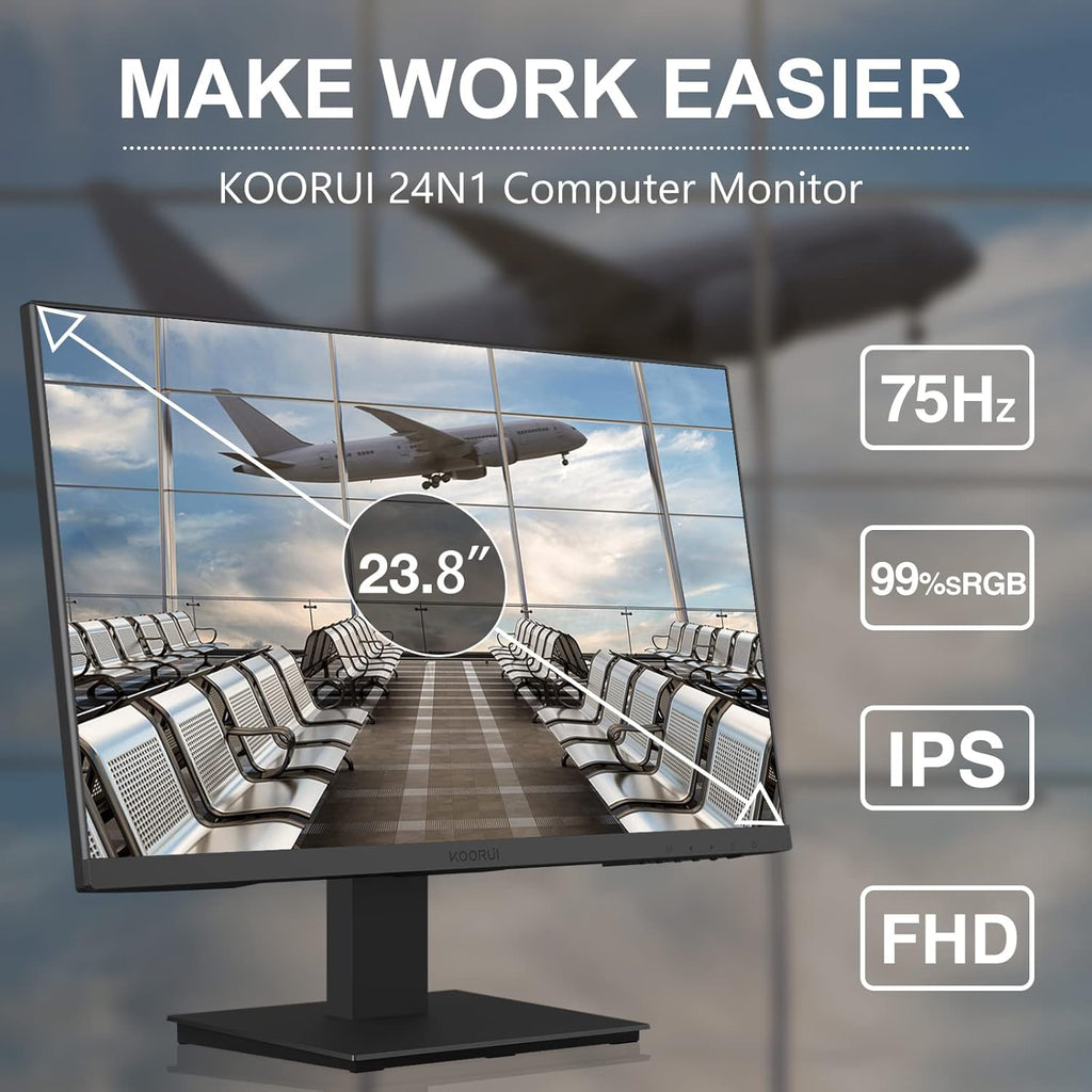 24 Inch FHD 1080p IPS 75Hz Computer Monitor B392