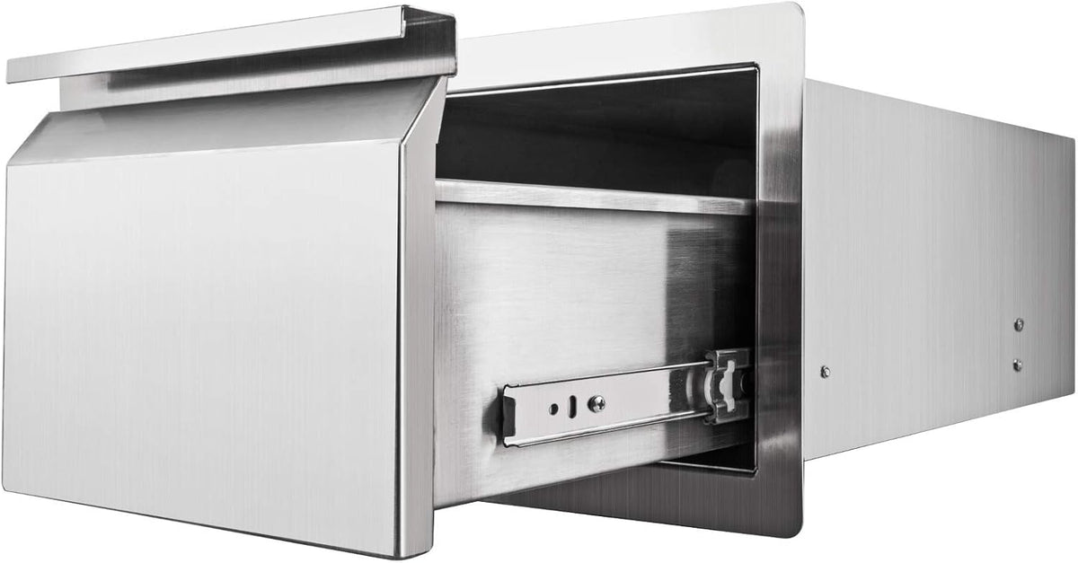 14 x 18 x 16 Inch SUS 304 Stainless Steel Double Access Drawers X803341