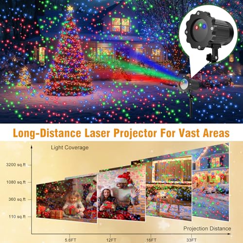 Christmas Laser Lights Projector with RGB Star Show U9991