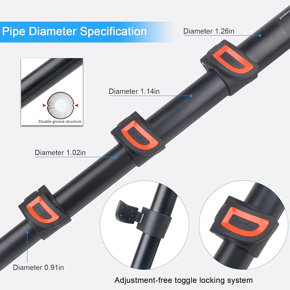 Lightweight Aluminum 71 inch Camera Monopod with Pan Tilt Fluid Head and Tripod Base N1062