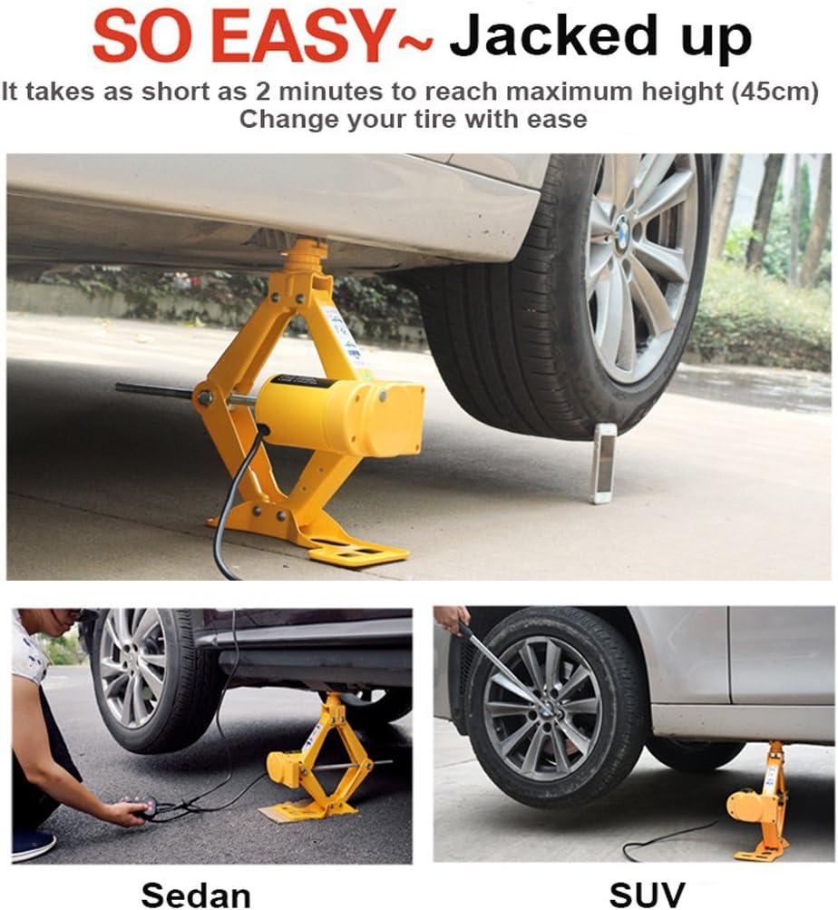 3 Ton 12V Electric Scissor Lift Jack Set with Double Saddles L47520