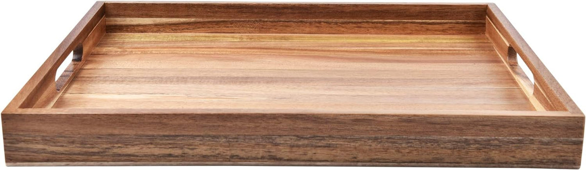 Acacia Wood Serving Tray with Handles 17 Inches L877