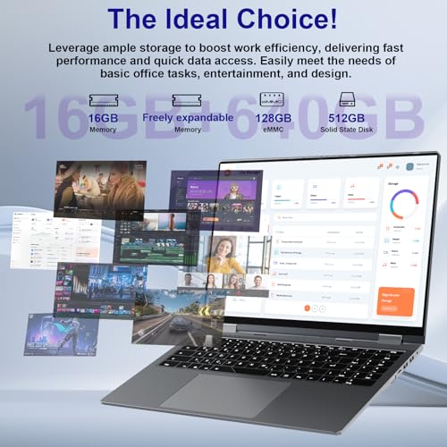 16 inch Convertible Laptop with Touchscreen, 16GB RAM, 640GB Storage B94693