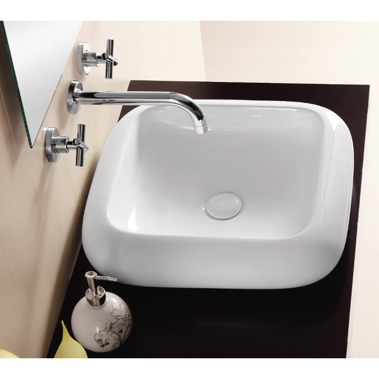 Ceramic Square Vessel Bathroom Sink M914