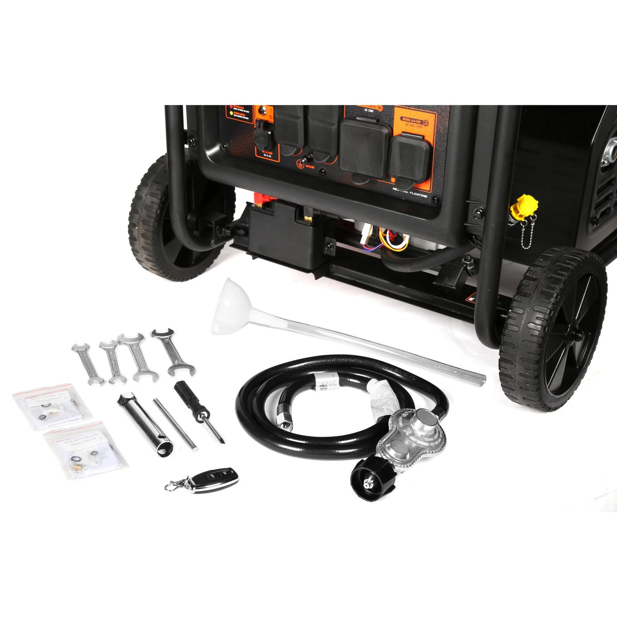 8750-Watt Dual Fuel Open Frame Inverter Generator with Remote Electric Start L93923