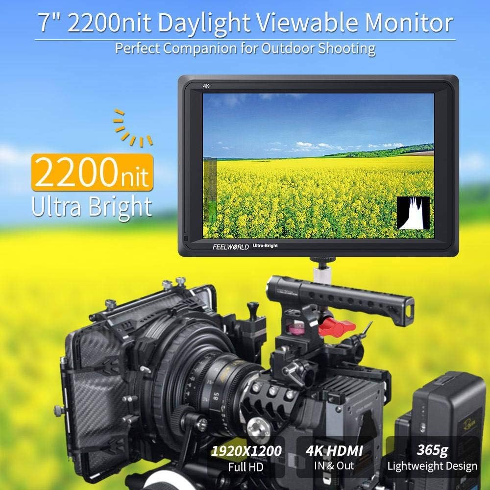 7 Inch 2200nit DSLR Camera Field Monitor Full HD 4K HDMI Z291