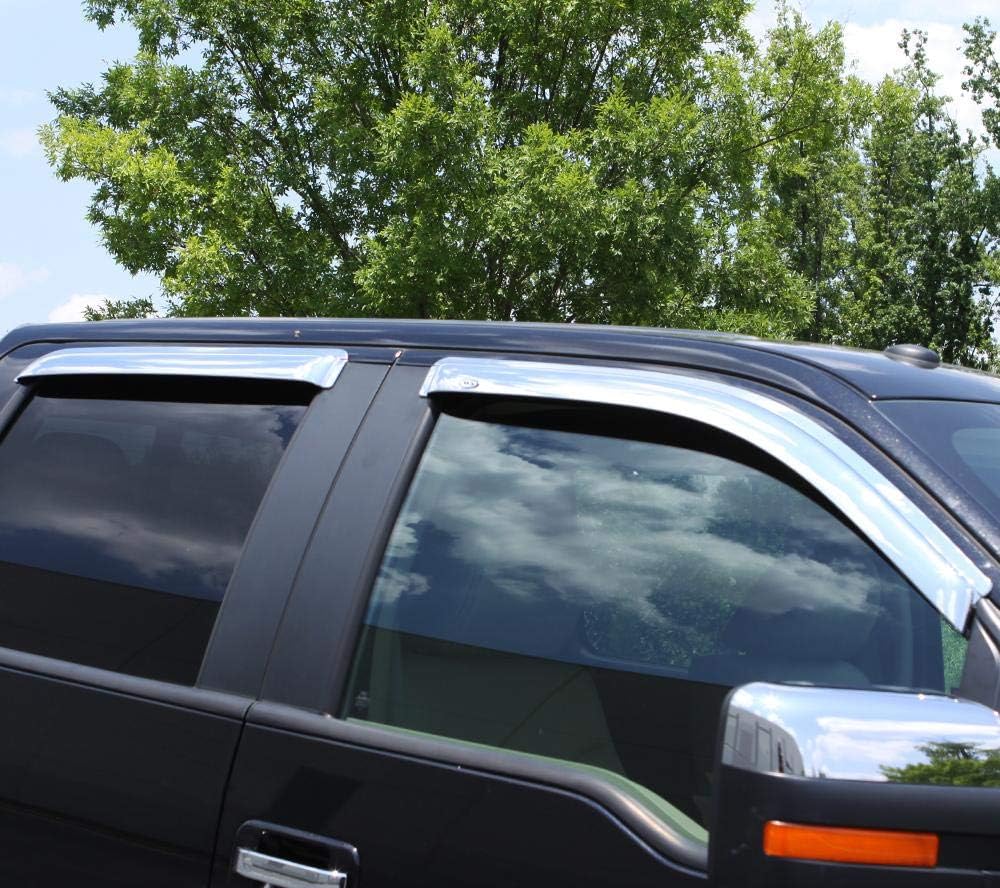 Chrome Side Window Deflector 4-Piece Set Y536997