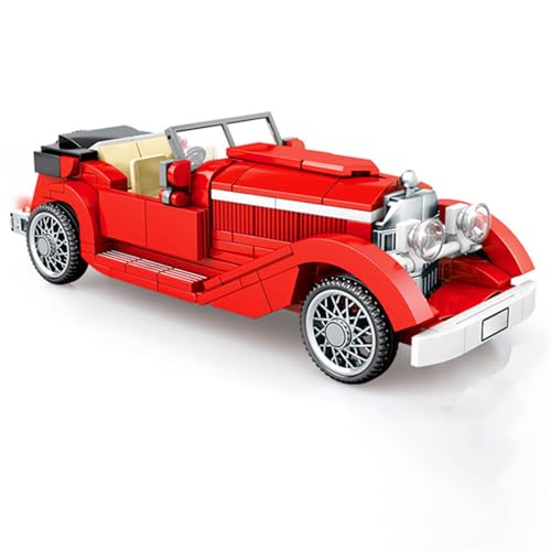 Antique Model Car Building Blocks Set, Vintage Truck Bricks, Light blue R388802
