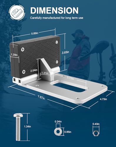 Transom Trolling Motor Mounting Bracket for Kayaks Marine Board Backing Plate Mount Bracket for Clamp-on Electric Trolling Motors B578864