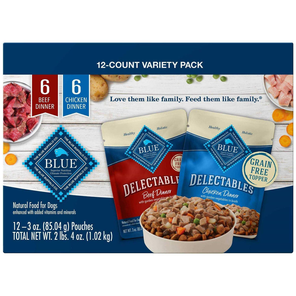 Natural Wet Dog Food Topper Variety Pack S224