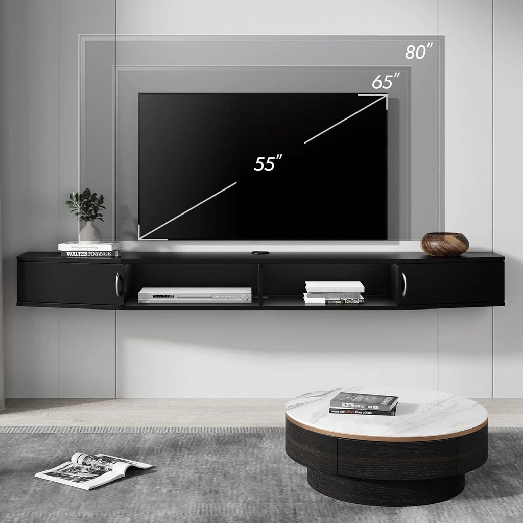 70'' Wall Mounted TV Stand with Cabinet Q5496