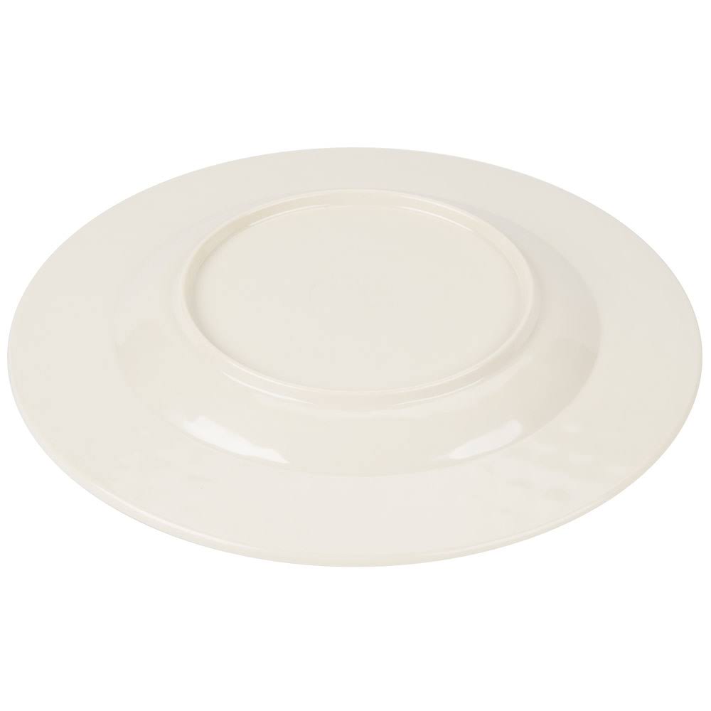 11x22 Buff Round Melamine Plate O907