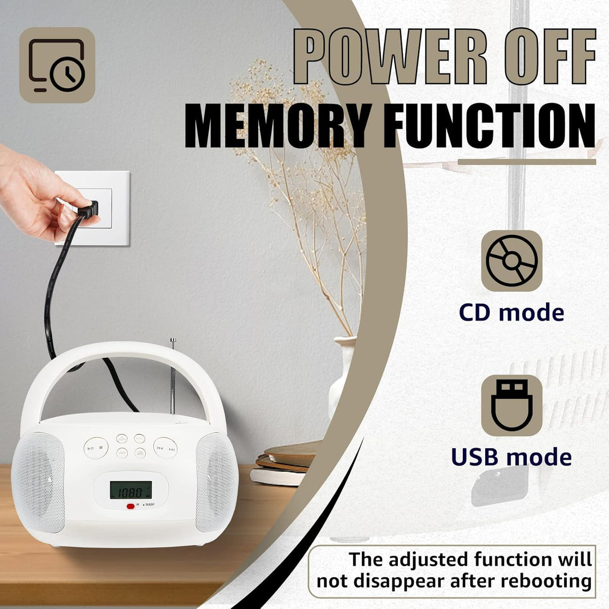 CD and Cassette Player Combo with Remote Control G311159